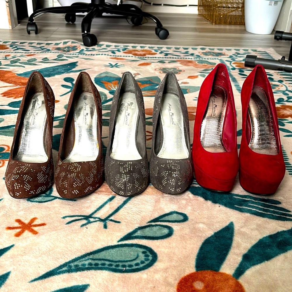Anne Michelle Brown, Red and Gray Heels Bundle